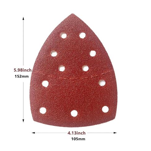 100 PCS Mouse Detail Sander Sandpaper 11 Holes, 240 Grit Hook and Loop Mouse Sanding Sheets Aluminum 0xide Mouse Sanding Pads 11 Holes Triangular Sanding Paper for Detail Mouse Sander in Saudi Arabia