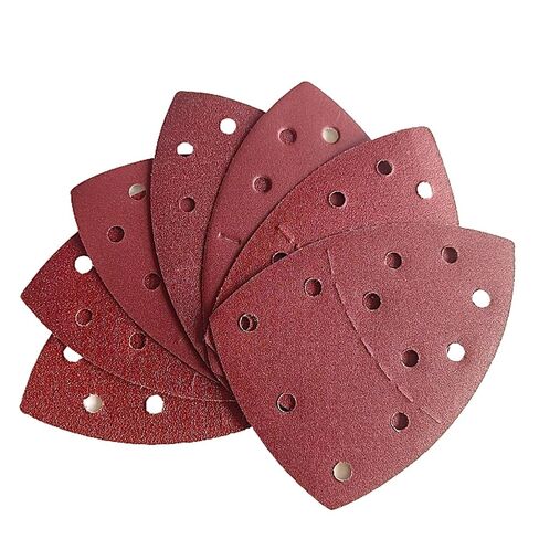 100 PCS Mouse Detail Sander Sandpaper 11 Holes, 240 Grit Hook and Loop Mouse Sanding Sheets Aluminum 0xide Mouse Sanding Pads 11 Holes Triangular Sanding Paper for Detail Mouse Sander in Saudi Arabia