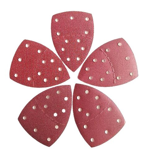 100 PCS Mouse Detail Sander Sandpaper 11 Holes, 240 Grit Hook and Loop Mouse Sanding Sheets Aluminum 0xide Mouse Sanding Pads 11 Holes Triangular Sanding Paper for Detail Mouse Sander in Saudi Arabia