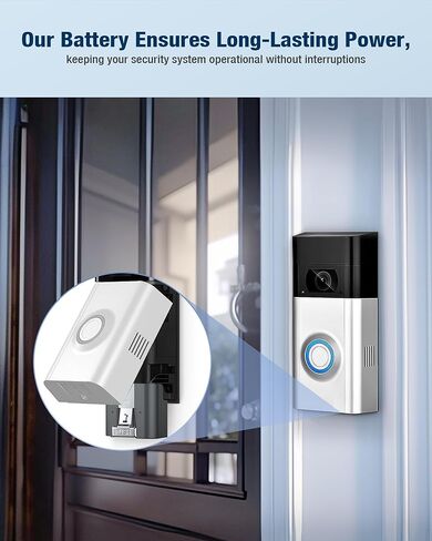عبوتان من بطارية قابلة لإعادة الشحن بقدرة 6040 مللي أمبير في الساعة متوافقة مع كاميرا Ring Doorbell 2/3/4، وجرس باب الفيديو 3 Plus، وكاميرا Spotlight وبطارية Stick Up Cam (الجيل الثاني والثالث) in Kuwait