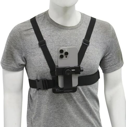 Mobile Phone Adjustable Chest Mount Harness Strap Holder Cell Phone Clip,First Person Perspective Accessory in Saudi Arabia