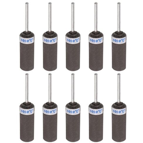 Generic 10pcs Abrasive Sandpaper Rolls 800 Grit 2.35mm Shank Sanding Drums Sleeves Cylinder Grinding Head for Woodworking Glass Metal Polishing in Saudi Arabia