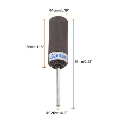 Generic 10pcs Abrasive Sandpaper Rolls 800 Grit 2.35mm Shank Sanding Drums Sleeves Cylinder Grinding Head for Woodworking Glass Metal Polishing in Saudi Arabia