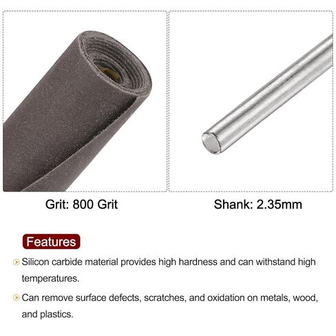 Generic 10pcs Abrasive Sandpaper Rolls 800 Grit 2.35mm Shank Sanding Drums Sleeves Cylinder Grinding Head for Woodworking Glass Metal Polishing in Saudi Arabia