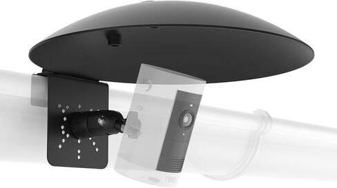 Universal Sun Rain Shade Camera Cover with Gutter Mount for All Outdoor Security Camera with 1/4 Screw, Shield Compatible with R-ing,Blink,Eufy Arlo,Wyze,TP-Link Tapo Camera (Black) in Saudi Arabia
