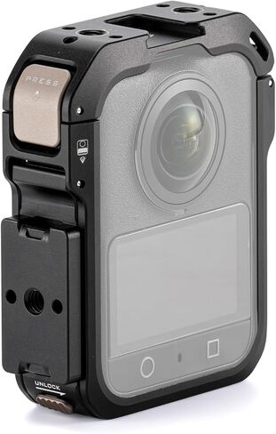 Tilta Camera Cage Horizontal Mounting Kit Compatible with DJI Osmo 360 | Quick Release | 1/4"-20 Mounts | Cold Shoe & Strap Slot | Lightweight Magnesium Alloy Frame – Black in Kuwait