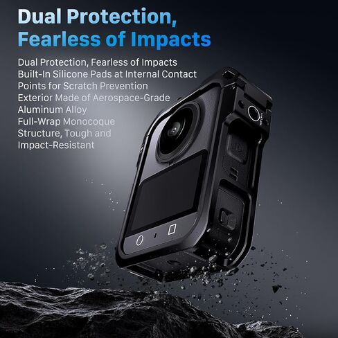 Tilta Camera Cage Horizontal Mounting Kit Compatible with DJI Osmo 360 | Quick Release | 1/4"-20 Mounts | Cold Shoe & Strap Slot | Lightweight Magnesium Alloy Frame – Black in Kuwait