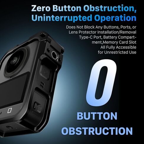 Tilta Camera Cage Horizontal Mounting Kit Compatible with DJI Osmo 360 | Quick Release | 1/4"-20 Mounts | Cold Shoe & Strap Slot | Lightweight Magnesium Alloy Frame – Black in Kuwait