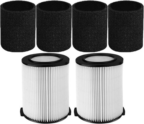 2 Pcs VF6000 Replacement Filter for Ridgid Shop Vac 5-20 Gallon Wet Dry Vac | VF6000 5-Layer HEPA Filter for Rigid Shop Vac WD5500 WD0671 WD6425 WD7000, for Husky 6-9 Gallon, Washable & Reuseable in Kuwait