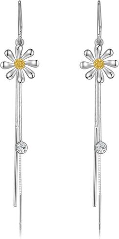 ديزي يتدلى أقراط الجنيه الفضي الفضة الأزهار المجوهرات هدايا عطلة الربيع للنساء زوجة الأصدقاء ابنة in Kuwait