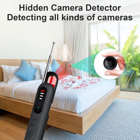 كاشفات الكاميرا الخفية MDK - جهاز البحث عن الكاميرا الخفية المحمول للسيارة والمنزل والفندق والسفر والمكتب in Kuwait
