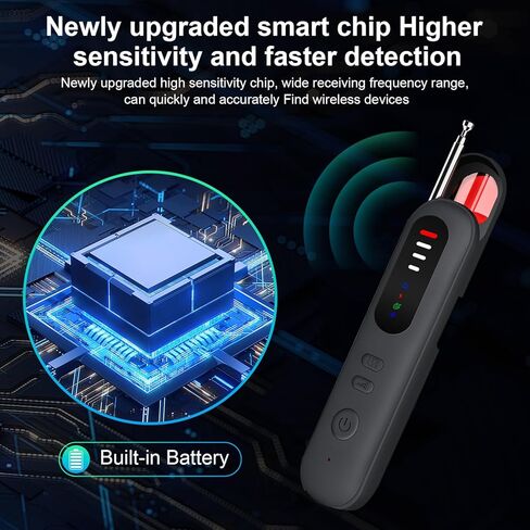 كاشفات الكاميرا الخفية MDK - جهاز البحث عن الكاميرا الخفية المحمول للسيارة والمنزل والفندق والسفر والمكتب in Kuwait