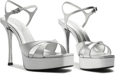 SCHUTZ Maxine Platform Sandal, Silver in Saudi Arabia