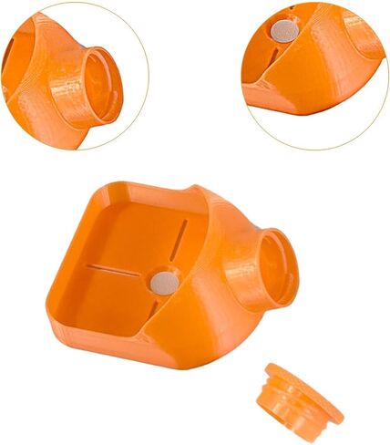 مجمع الغبار المثقاب مقاس 3.3x4 بوصة لبناء الحرف المنزلية متعدد الأغراض وخفيف الوزن وقابل لإعادة الاستخدام مع دليل، برتقالي in Kuwait