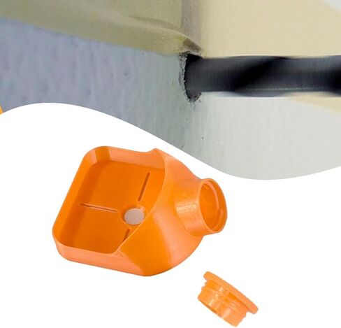 مجمع الغبار المثقاب مقاس 3.3x4 بوصة لبناء الحرف المنزلية متعدد الأغراض وخفيف الوزن وقابل لإعادة الاستخدام مع دليل، برتقالي in Kuwait