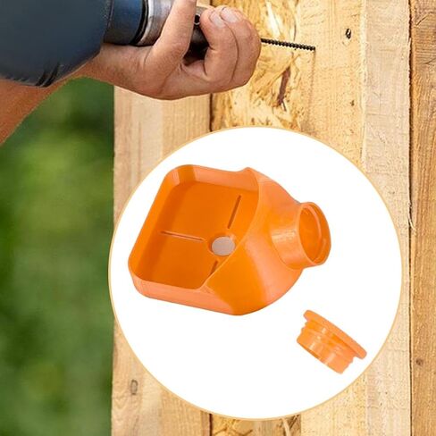 مجمع الغبار المثقاب مقاس 3.3x4 بوصة لبناء الحرف المنزلية متعدد الأغراض وخفيف الوزن وقابل لإعادة الاستخدام مع دليل، برتقالي in Kuwait