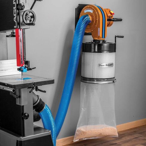 Dust Right 650 CFM Wall Mount Dust Collector 1 Micron – Canister Filter for Portable Dust Collection System – Remote Control Small Dust Collector Shop – Includes Mounting Bracket & Plastic Dust Bag in Saudi Arabia