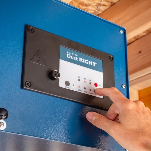 Rockler Dust Right Full-Size Air Filtration System - Ceiling-Mounted Ambient Air Cleaner for Woodworking Shops - High-CFM Air Purifier with LED Lighting, Wireless Remote & Dual 1-Micron Dust Filters in Saudi Arabia