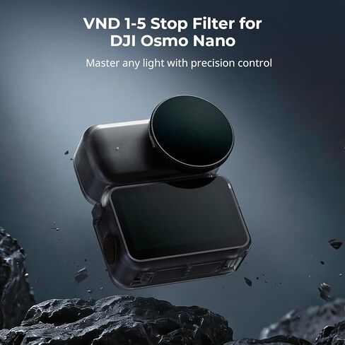 مرشح توقف SmallRig Nano VND 1-5 لـ DJI Osmo Nano، مرشح ND2-ND32 متغير، مرشحات ND قابلة للتعديل، مصنوع من زجاج بصري عالي الدقة متعدد الطبقات، يتضمن حقيبة تخزين in Saudi Arabia