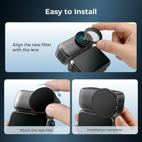 مرشح توقف SmallRig Nano VND 1-5 لـ DJI Osmo Nano، مرشح ND2-ND32 متغير، مرشحات ND قابلة للتعديل، مصنوع من زجاج بصري عالي الدقة متعدد الطبقات، يتضمن حقيبة تخزين in Saudi Arabia