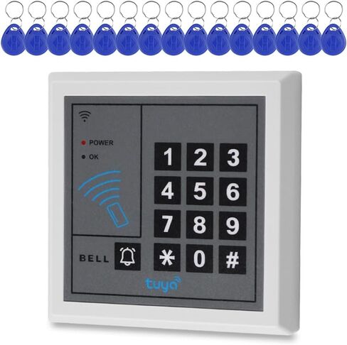 Tuya التحكم في الوصول عن بعد RFID التحكم في الوصول لوحة المفاتيح التي تعمل باللمس 1000 مستخدم، يدعم الإدخال / الإخراج WG26 بت + 15 مفاتيح RFID، مناسبة لأنظمة التحكم في الوصول in Kuwait