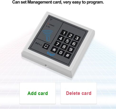 Tuya التحكم في الوصول عن بعد RFID التحكم في الوصول لوحة المفاتيح التي تعمل باللمس 1000 مستخدم، يدعم الإدخال / الإخراج WG26 بت + 15 مفاتيح RFID، مناسبة لأنظمة التحكم في الوصول in Kuwait