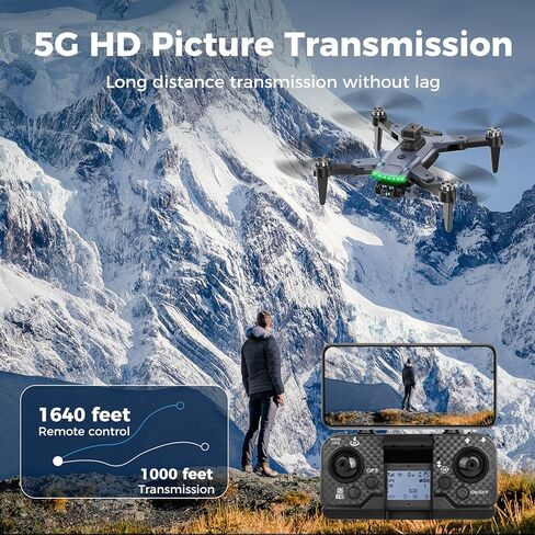 طائرات بدون طيار مع كاميرا للبالغين 4K، طائرة بدون طيار احترافية بنظام تحديد المواقع العالمي (GPS) مع إرجاع تلقائي، تجنب العوائق في 4 اتجاهات، اتبعني، قابلة للطي، تتضمن 3 بطاريات وحقيبة (متوسطة) in Kuwait
