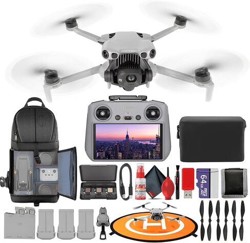طائرة بدون طيار DJI Mini 5 Pro مع جهاز التحكم عن بعد RC 2 Fly More Combo Plus| حزمة كاميرا بدون طيار خفيفة الوزن للمبتدئين، طقم طيران ممتد، تتبع ذكي للتصوير الجوي المحمول بدون طيار + بطاقة 64 جيجابايت + وسادة الهبوط + المزيد in Kuwait