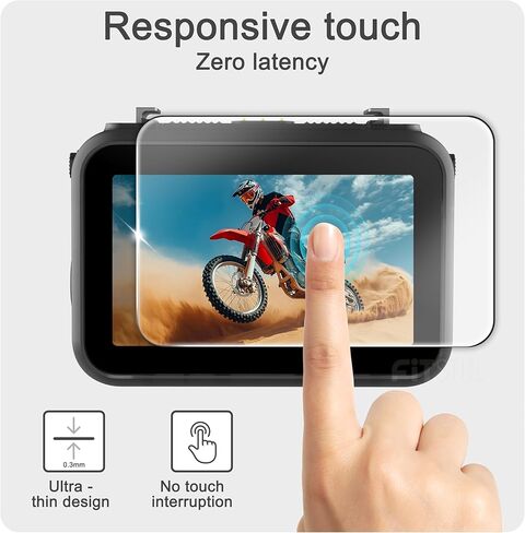 FiTSTILL 3Pack Screen Protector Appliable for DJI Osmo Nano,Ultra HD 9H Hardness Tempered Glass+Lens PET Protector+Rubber Lens Cover,Scratch Resistant Anti-Fingerprint Bubble Free Camera Accessory in Saudi Arabia