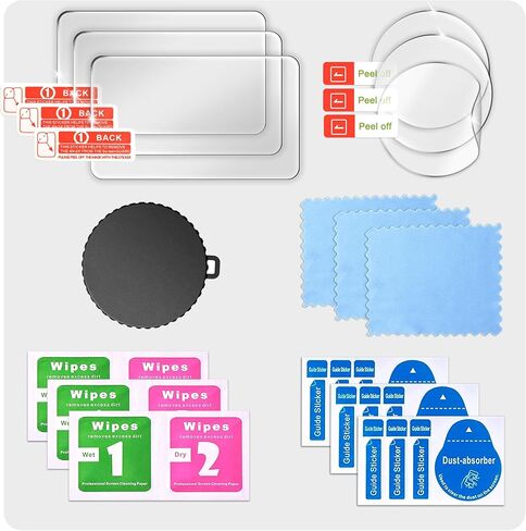 FiTSTILL 3Pack Screen Protector Appliable for DJI Osmo Nano,Ultra HD 9H Hardness Tempered Glass+Lens PET Protector+Rubber Lens Cover,Scratch Resistant Anti-Fingerprint Bubble Free Camera Accessory in Saudi Arabia
