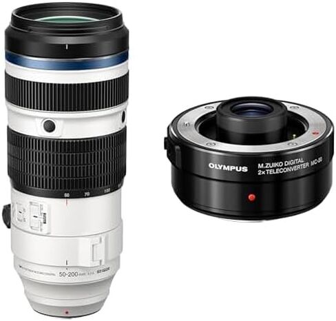 Bundle of OM SYSTEM M.Zuiko Digital ED 50-200mm F2.8 is PRO for Micro Four Thirds System Camera, Outdoor Photography, Weather Sealed Design + OM SYSTEM Olympus M.Zuiko Digital MC-20, 2X Teleconverter in Kuwait
