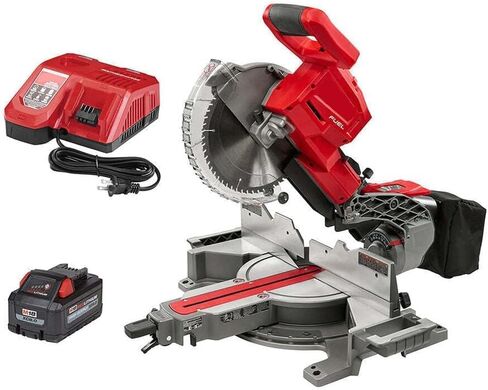 Suitable for Milwaukee 2734-21 M18 FUEL 18V 10"" Dual Bevel Sliding Compound Miter Saw Kit, Max Blade Speed: 4,000 Rpm, Red, Gra in Saudi Arabia