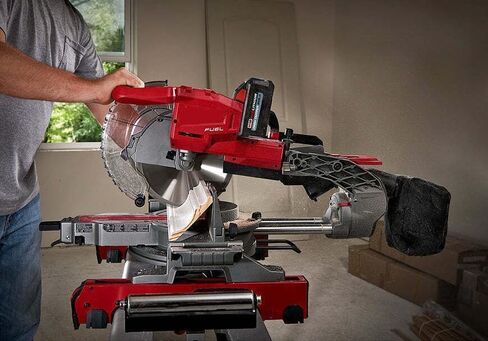 Suitable for Milwaukee 2734-21 M18 FUEL 18V 10"" Dual Bevel Sliding Compound Miter Saw Kit, Max Blade Speed: 4,000 Rpm, Red, Gra in Saudi Arabia