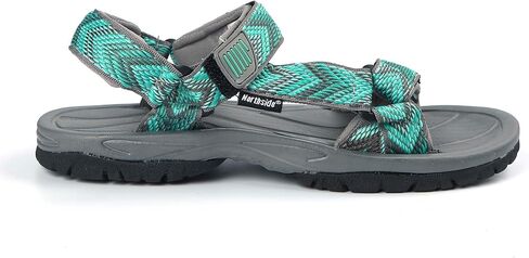 Northside Women's Seaview Sandal, Gray/Aqua, 6 M US in Saudi Arabia
