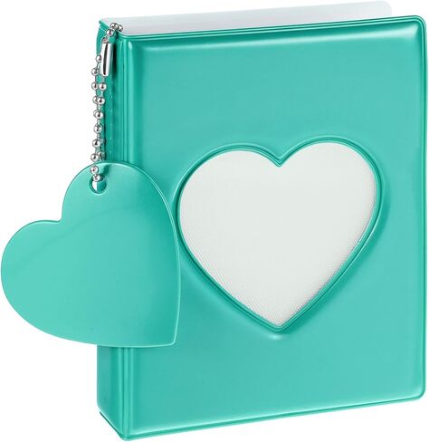 Mini Photocard Binder ، 3 بوصة بيضاء كتاب ضوئي Mini Photo ألبوم Heart Hollow Card Binder مع 32 جيوبًا ومتسابقًا in Kuwait