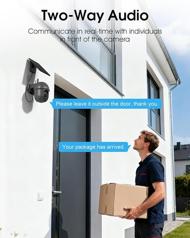 Security Cameras Wireless Outdoor Solar, 4MP 360° View Battery Powered Outdoor Camera, Night Vision with Spotlight, 2-Way Audio, PIR Motion Sensor, 2.4G/5G Dual Band WiFi, Grey(2 Pack) in Saudi Arabia