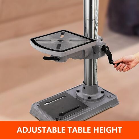 13-Inch Benchtop Drill Press with 7.5 Amp Induction Motor, 288-3084 RPM Variable Speed, 0-45° Tilting 10x10" Worktable, Durable Cast Iron Construction for Wood and Metal in Saudi Arabia