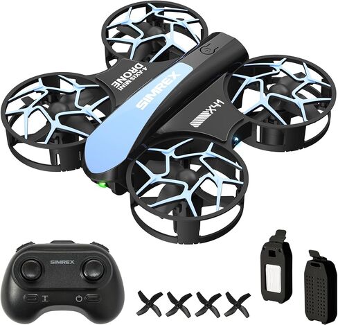 SIMREX Mini Drone للأطفال والمبتدئين، RC Quadcopter مع تثبيت الارتفاع، 3 أوضاع للسرعة، مفتاح واحد للإقلاع/الهبوط، وضع مقطوعة الرأس، أضواء LED رائعة، قلاب حيلة، لعبة هدية مثالية لعيد الميلاد (رمادي) in Kuwait