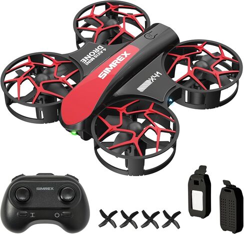SIMREX Mini Drone للأطفال والمبتدئين، RC Quadcopter مع تثبيت الارتفاع، 3 أوضاع للسرعة، مفتاح واحد للإقلاع/الهبوط، وضع مقطوعة الرأس، أضواء LED رائعة، قلاب حيلة، لعبة هدية مثالية لعيد الميلاد (رمادي) in Kuwait