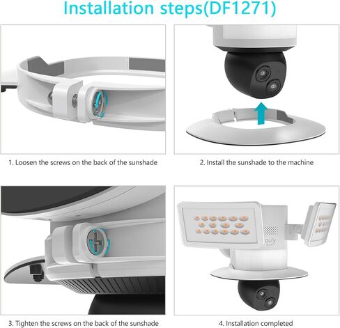 غطاء واقي من الشمس للاستخدام الخارجي متوافق مع كاميرا الأمان eufy Floodlight E340، مادة ABS مقاومة للطقس ومضادة للمطر وحماية ضد الثلوج in Saudi Arabia