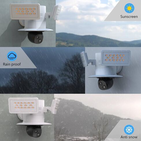 غطاء واقي من الشمس للاستخدام الخارجي متوافق مع كاميرا الأمان eufy Floodlight E340، مادة ABS مقاومة للطقس ومضادة للمطر وحماية ضد الثلوج in Saudi Arabia