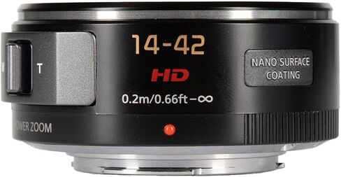 Panasonic Lumix G X Vario PZ 14-42mm f/3.5-5.6 Power O.I.S. Lens for Micro Four Thirds, Compact Pancake Zoom, 28-84mm Equivalent, Bundle with 64GB Memory Card + Cleaning Kit + More (9 Items) in Saudi Arabia