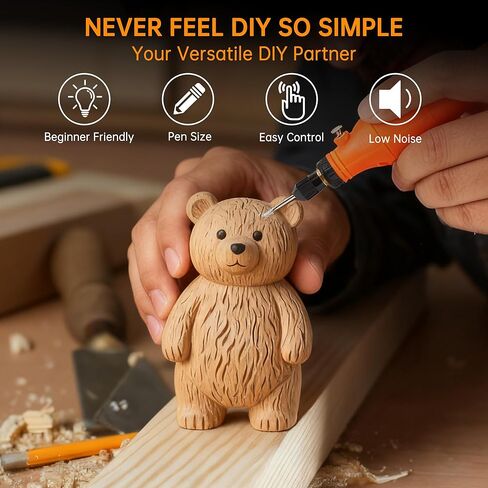 Lichamp Mini Cordless Rotary Tool, 5 Speed 3.7V Rechargeable Rotary Tool Kit with Type-C, for Engraving, Sanding, Polishing, Drilling, Grinding, Small DIY Crafts in Kuwait