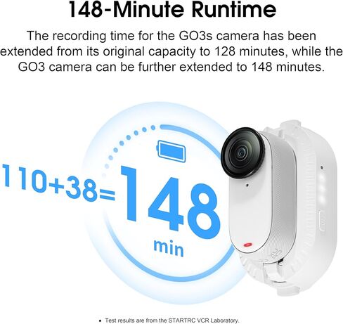 حزمة بطارية لجهاز Insta360 GO 3S/3، شاحن بطارية سريع لعمر بطارية ممتد لملحقات Insta 360 GO 3S 3، حقيبة شحن محمولة بقاعدة مغناطيسية، حماية متعددة الطبقات، ضوء مؤشر in Saudi Arabia