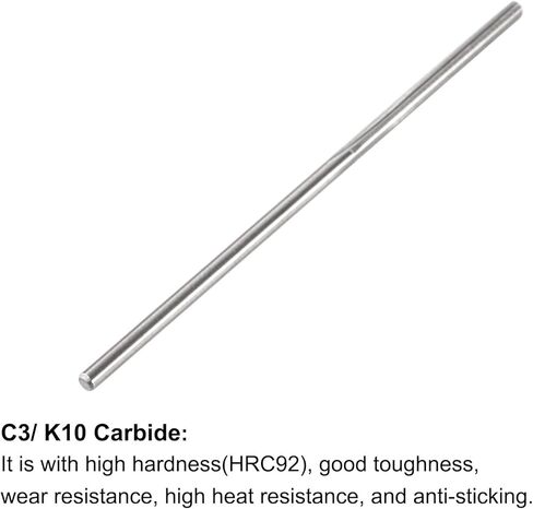 Chucking Reamer, 1.6mm C3/K10 Tungsten Carbide H7 Accuracy Lathe Machine Reamer 4 Straight Flutes Milling Cutter in Saudi Arabia