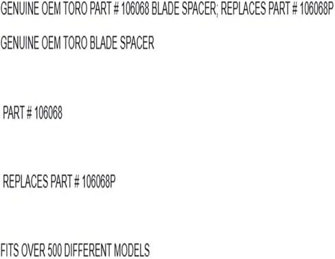Replacement for Toro Genuine Part # 106068 Blade Spacer; Part # 106068P OEM in Saudi Arabia