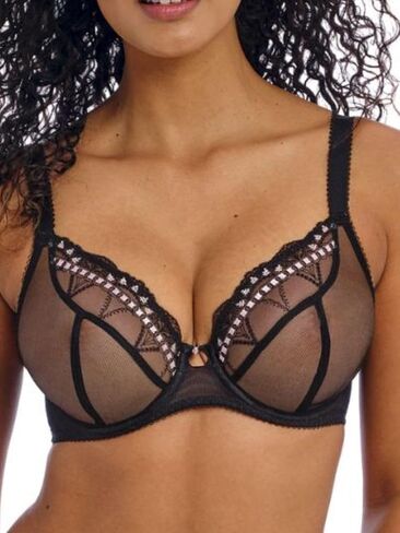حمالة صدر نسائية من Freya Loveland Underwire Plunge Bra، Bombshell Teal، 36D in Saudi Arabia