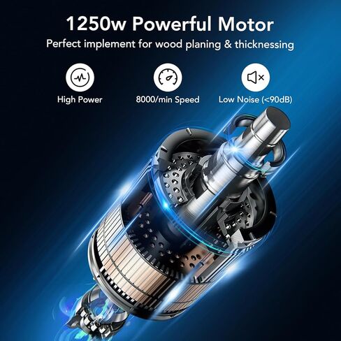 مسوي منضدية، سمك 1250 وات، عرض 13 بوصة، منضدة عمل مع ضوضاء منخفضة للمواد الخشبية الصلبة والناعمة، 8000 دورة في الدقيقة in Kuwait