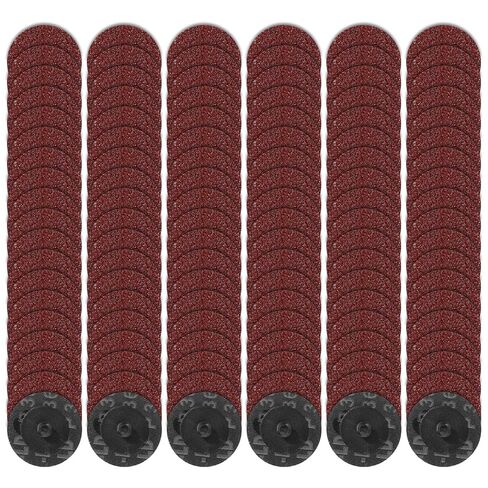 150 Pieces 2 Inch Sanding Discs 36 Grit Roll Lock Die Grinder for Die Grinder Surface Prep Sanding Disc for Surface Prep Strip Grind Polish Finish Burr Rust Paint Removal Red in Saudi Arabia
