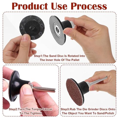 150 Pieces 2 Inch Sanding Discs 36 Grit Roll Lock Die Grinder for Die Grinder Surface Prep Sanding Disc for Surface Prep Strip Grind Polish Finish Burr Rust Paint Removal Red in Saudi Arabia